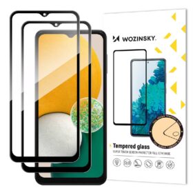 Screen protection glass "Wozinsky 5D Full Glue" Samsung A136 A13 5G case-friendly black (2pcs)