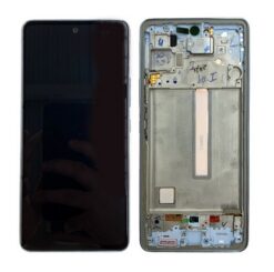 LCD screen Samsung A536 A53 5G 2022 with touch screen and frame Awesome Blue original (service pack)