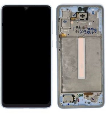 LCD screen Samsung A336 A33 5G 2022 with touch screen and frame Blue original (service pack)
