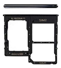 SIM card holder Samsung A315 A31 2020 Prism Crush Black original (service pack)