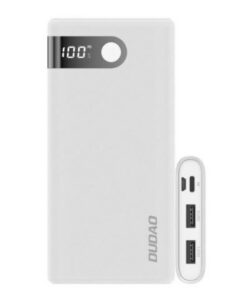 External battery POWER BANK Dudao (K9Pro) 10000mAh (2xUSB; 1xUSB-C; 1xMicrousb; LCD) white