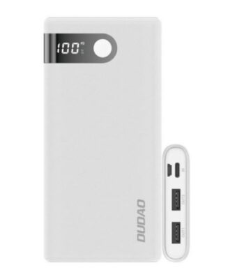External battery POWER BANK Dudao (K9Pro) 10000mAh (2xUSB; 1xUSB-C; 1xMicrousb; LCD) white