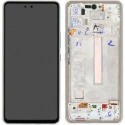LCD screen Samsung A536 A53 5G 2022 with touch screen and frame Awesome Peach original (service pack)