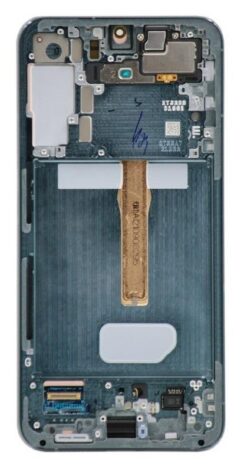 LCD screen Samsung S906 S22 Plus with touch screen and frame Green original (service pack)