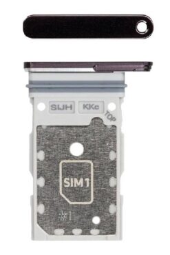 SIM card holder Samsung S908 S22 Ultra Dual Phantom Black original (service pack)