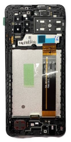 LCD screen Samsung A137 A13 2022 with touch screen and frame Black original (service pack)