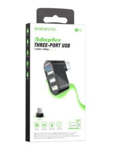 USB HUB BOROFONE DH3 3xUSB black