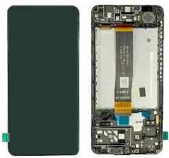 LCD screen Samsung A047 A04S 2022 with touch screen and frame black original (service pack)