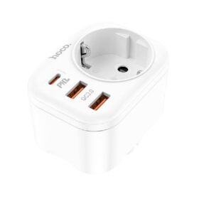 Charger HOCO NS3 (2xUSB; 1xUSB-C; 1xEU socket; 3A 20W) white