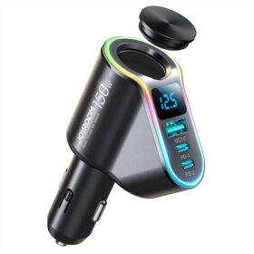 Car charger JOYROOM (JR-CL21) 4in1 (2xUSB-C; 1xUSB; 150W) black