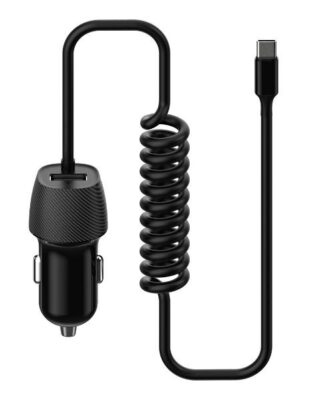 Car charger Platinet (PLCRSC) with Type-C cable (1xUSB 3.4A) black