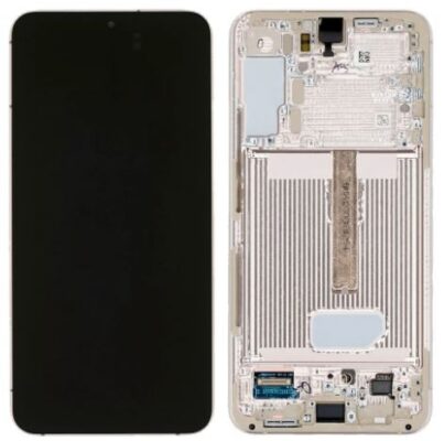 LCD screen Samsung S906 S22 Plus with touch screen and frame Violet original (service pack)