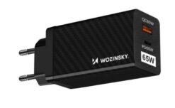 Charger Wozinsky (WWCG01) (1xUSB-C;1xUSB 3A 65W) black