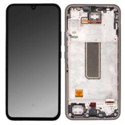 LCD screen Samsung A346 A34 5G 2023 with touch screen and frame Graphite original (service pack)