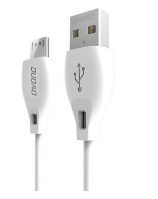 USB cable Dudao (L4M) microUSB (2.4A) white (2m)