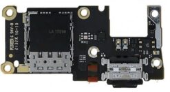 Flex Xiaomi 11T with charging connector and microphone, SIM card contact original (service pack)
