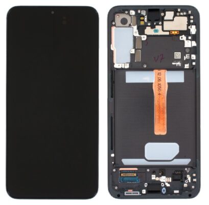 LCD screen Samsung S906 S22 Plus with touch screen and frame Black original (used Grade C)
