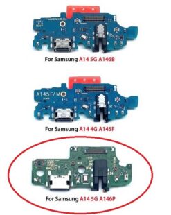 Flex Samsung A146P A14 5G 2023 for plugin, microphone, headphone connector original (service pack)