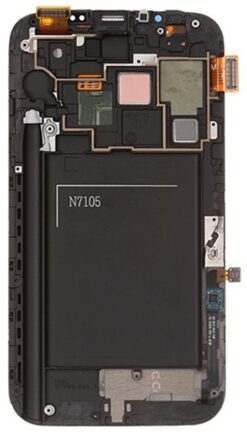 LCD screen Samsung N7100 Note 2 with touch screen and frame Grey original (service pack)