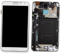 LCD screen Samsung N7505 Note 3 Neo with touch screen and frame White original (service pack)
