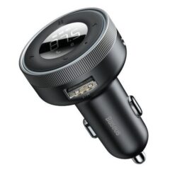 Car charger + FM transmiter BASEUS (CCLH-01) (2xUSB,bluetooth, 3.4A) black