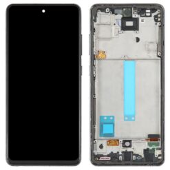 LCD screen Samsung A525/A526 A52 4G/5G 2021 with touch screen and frame Awesome Black OLED (real size)