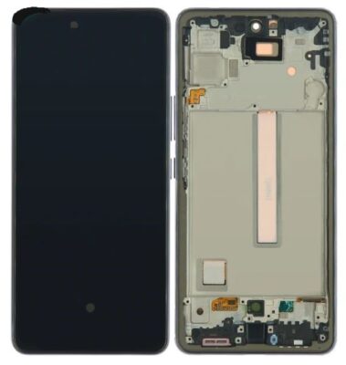 LCD screen Samsung A536 A53 5G 2022 with touch screen and frame Awesome Black OLED (real size)