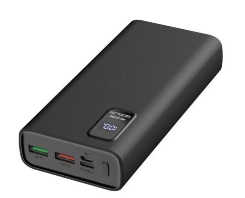 External battery POWER BANK PLATINET 20000mAh (2xUSB; 1xType-C; QC3.0 22,5W) black