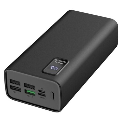 External battery POWER BANK PLATINET 30000mAh (4xUSB; 1xType-C; QC3.0 22,5W) black