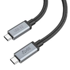 USB cable HOCO US06 "USB-C (Type-C) to USB-C (Type-C)" (100W 5A) 1m black