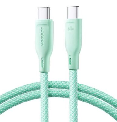 USB cable JOYROOM (S-A34) "USB-C (Type-C) to USB-C (Type-C)" (60W 1m) green