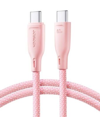 USB cable JOYROOM (S-A34) "USB-C (Type-C) to USB-C (Type-C)" (60W 1m) pink