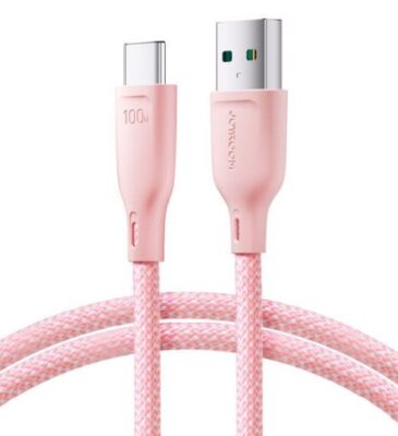 USB cable JOYROOM (S-A34) type-C (100W 3A) 1m pink