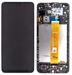 LCD screen Samsung A125 A12 2020 with touch screen and frame Black original