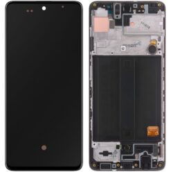 LCD ekraan Samsung A515 A51 puuteekraani ja raamiga originaal Black (service pack)