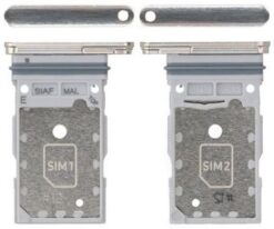 SIM card holder Samsung S911/S916 S23/S23 Plus Dual Cream original (service pack)