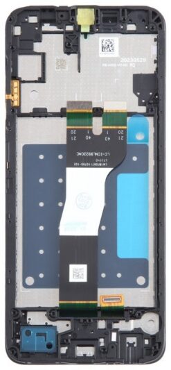 LCD screen Samsung A057 A05S 2023 with touch screen and frame black original (service pack)