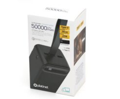 External battery POWER BANK PLATINET 50000mAh (1xUSB; 1xType-C; QC3.0 20W) black