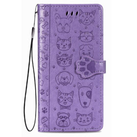 Telefoniümbris Cat-Dog Xiaomi Redmi 9C/9C NFC lillakas