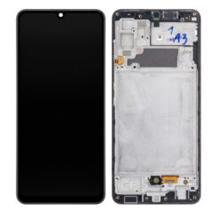 LCD ekraan Samsung A325 A32 4G puuteekraani ja raamiga originaal Awesome Black (service pack)
