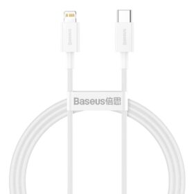 USB kaabel Baseus Superior alates Type-C kuni Lightning PD 20W 1.0m valge CATLYS-A02