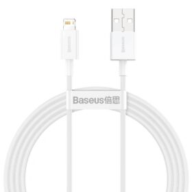 USB kaabel Baseus Superior alates USB kuni Lightning 2.4A 1.5m valge CALYS-B02