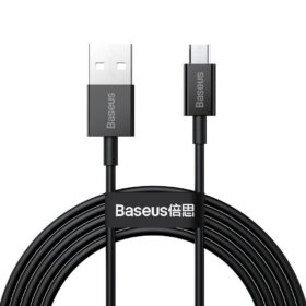 USB caabel Baseus Superior alates USB kuni microUSB 2A 2.0m must CAMYS-A01