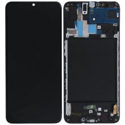 LCD ekraan Samsung A705 A70 puutetundliku ekraaniga koos raamiga must (real size) OLED