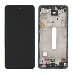 LCD ekraan Samsung A525 A52 4G/A526 A52 5G puuteekraani ja raamiga originaal Awesome Blue (service pack)