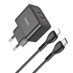 Laadija Hoco N29 35W 2xUSB-C + USB-C to Lightning cable 1.0m must