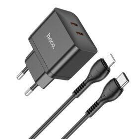 Laadija Hoco N29 35W 2xUSB-C + USB-C to Lightning cable 1.0m must