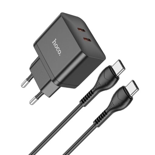 Laadija Hoco N29 35W 2xUSB-C + USB-C to USB-C cable 1.0m must