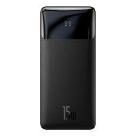 Väline aku Power Bank Baseus Bipow Type-C PD+2xQuick Charge 3.0 15W 10000mAh LCD-ga must PPBD050001