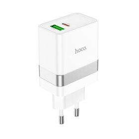 Laadija Hoco N21 30W USB-C/USB-A valge